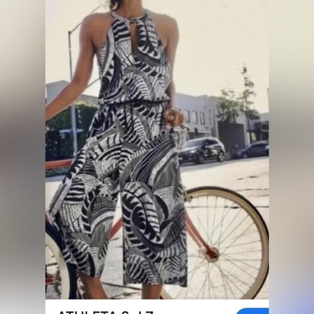 Athleta Monochrome Patterned Jumpsuit